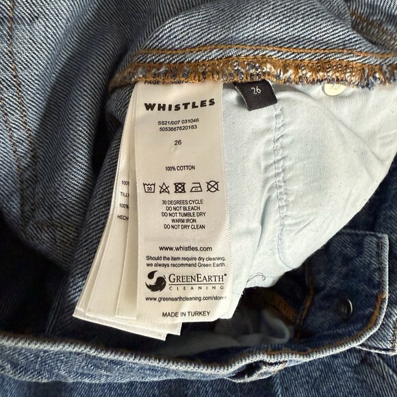 Whistles Barrel Leg Jeans High Waisted Size 26 - Picture 6 of 10